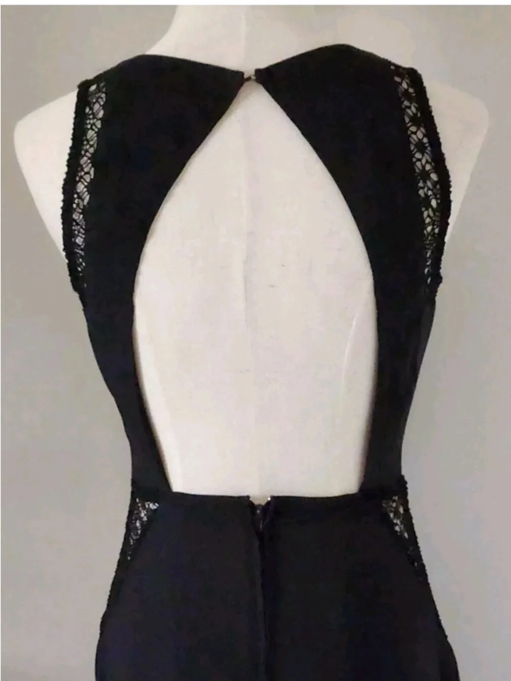 NASTY GAL 00s Era Black Backless Wide-Leg Vaca Jumpsuit Sz S Crochet Lace EUC - Picture 5 of 8